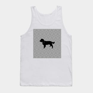 Springer Spaniel Dog Lover Gift - Scandi Geometric Silhouette Tank Top